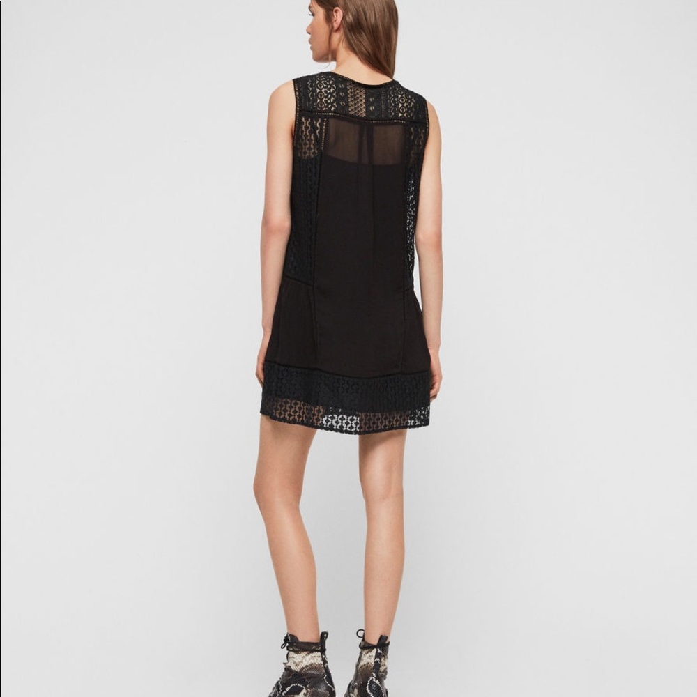 ❌SOLD❌ALLSAINTS | Manie Black Lace Dress M - Picture 2 of 5